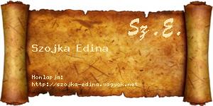 Szojka Edina névjegykártya